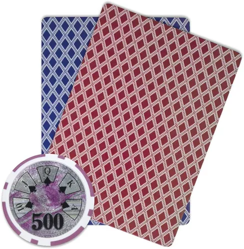 Miniatura 3 de Brybelly Ben Franklin Poker Chip - Compuesto de arcilla pesada de 0.49 oz, paquete de 50 Morado ($500 Purple)