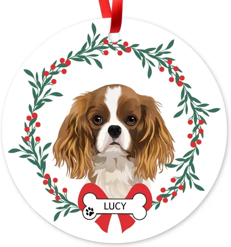 Miniatura 8 de Adorno de Navidad personalizado de Beagle, adorno personalizado con nombre de mascota, regalos para los amantes de los perros Beagle, decoración