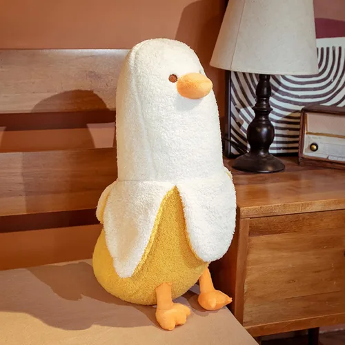 Miniatura 4 de Juguete de Peluche de Pato Banana, Muñeca de Animales de Peluche de Pato Banana Linda Almohada de Peluche para Abrazar Regalo para Niñas y Niños