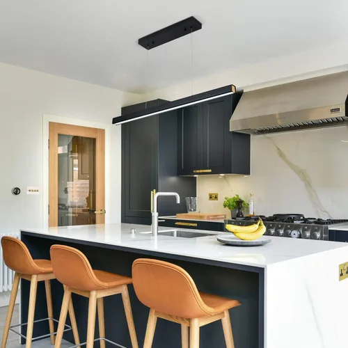 Miniatura 2 de Lámpara colgante lineal LED de 39.37 pulgadas, luz de mesa de billar regulable de 36 W, luces modernas de isla para cocina, comedor, sala de estar