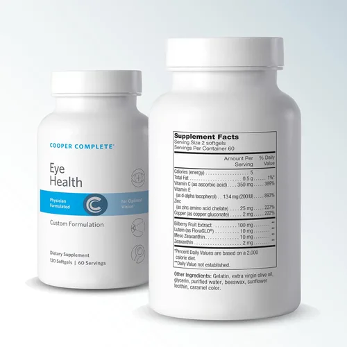 Miniatura 2 de Cooper Complete - Suplemento para la salud ocular - Luteína, meso-zeaxantina y zeaxantina, vitamina C y E - 120 cápsulas blandas por botella.