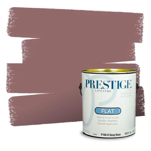 Miniatura 554 de Prestige Paints Pintura exterior e imprimación en uno, 1 galón, plano, coincidencia comparable de Valspar* Amber Rose*