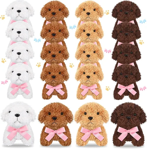 Miniatura 11 de Sosation 20 piezas de 4.72 pulgadas Mini cachorro de peluche adoptar un cachorro de perros pequeños empujadores pequeños regalos de fiesta