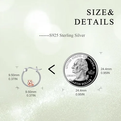 Miniatura 54 de VONALA Bonitos aretes de aro de plata de ley 925, regalos de cumpleaños para mujer