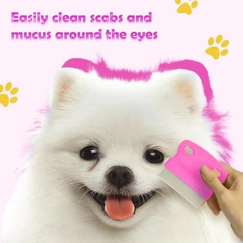 Miniatura 3 de Peine para pulgas para gatos y perros, paquete de 6 peines para piojos de mascotas, juego de mascotas para mascotas pequeñas, medianas y grandes