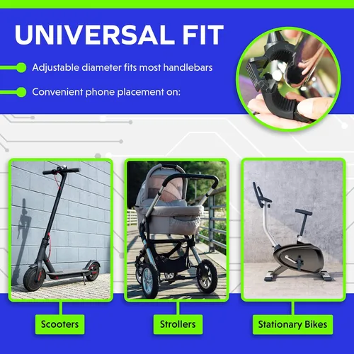 Miniatura 7 de Soporte para teléfono celular, para bicicleta, para todo tipo de Smartphone: iPhone 7 /7+, 6 /6+, 5s, 5, Samsung Galaxy S7 /S7 Edge, S6, S5, S4