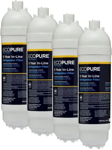 Miniatura 8 de EcoPure EPINL30 - Filtro de agua para refrigerador en línea de 5 años, ajuste universal para la mayoría de refrigeradores, máquinas de hielo