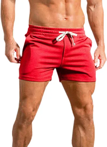 Miniatura 11 de Pantalones cortos de algodón de 5.5/7 pulgadas para hombre, pantalones cortos de entrenamiento de algodón con bolsillos
