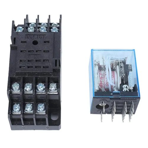 Miniatura 4 de Mini MY4NJ Relé, DC 12V 24V AC 110V 220V 5A, 14 pines MY4NJ Relé Interruptor con Base de Relé Socket (DC12V)