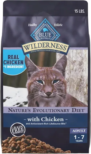 Miniatura 10 de Blue Buffalo Wilderness - Dieta Evolutiva Natural de la Naturaleza, Alimento Seco Natural para Gatos Adultos Alto en Proteínas y Sin Granos, Sabor