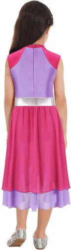 Miniatura 137 de CHICTRY Vestido de baile lírico sin mangas asimétrico para niñas, disfraz de adoración litúrgica contemporánea