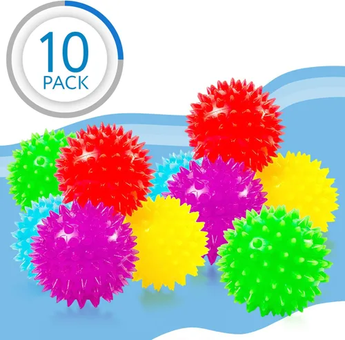 Miniatura 4 de IMPRESA Bolas de estrés con puntas – Cesta de regalo para niños – Compromiso sensorial y juguetes sensoriales – Recuerdos de fiesta y bolas