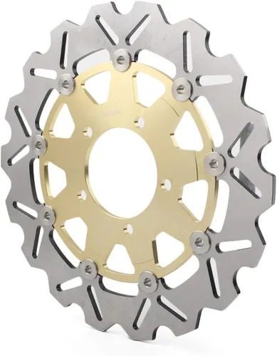 Miniatura 2 de Lirun - Par de discos de freno delantero de repuesto para Kawasaki Ninja ZX6RR 2005-2006 / VERSYS 650 2007-2014 / Ninja ZX10R 2004-2007, dorado