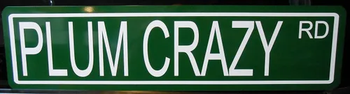 PLUM CRAZY Road Road Metal Street Sign 6 x 24 Compatible con Dodge Plymouth, Motar, Hei, GTX Road Runner, cargador, retador, jeep, cuda, hellat,