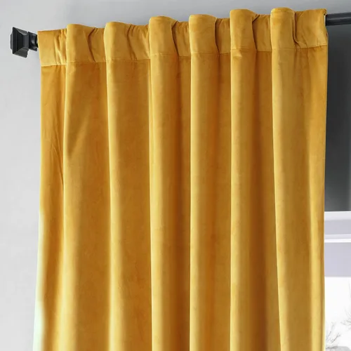 Miniatura 4 de HPD Half Price Drapes - Cortinas de terciopelo de lujo con bloqueo de luz para dormitorio (1 panel), 50 x 84 pulgadas, cortinas opacas de hotel