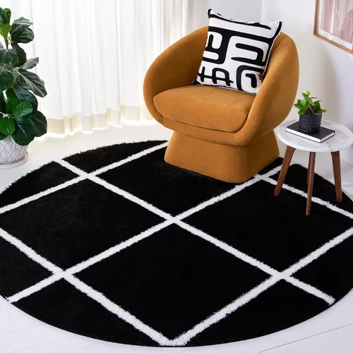Miniatura 48 de SAFAVIEH Tahoe Shag Collection - Alfombra para pasillo, 2 x 9 pies, diseño de enrejado, no desprende pelusa y de fácil cuidado, 1.2 pulgadas