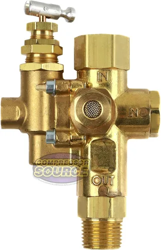 Miniatura 2 de Compresor de aire Piloto válvula de retención descargador combinación descarga de gas 95-125 1/2" FPT TOP INLET X 1/2" MNPT SALIDA PARA COMPRESORES