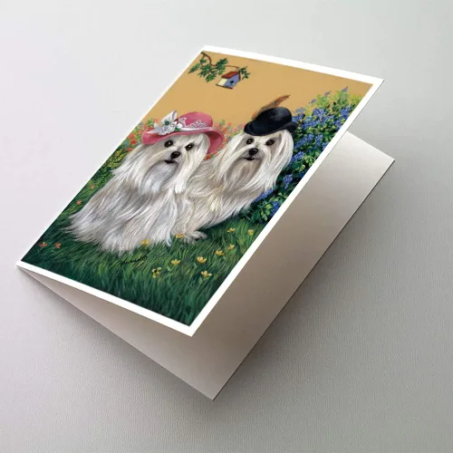 Miniatura 110 de Caroline's Treasures PPP3013GCA7P - Tarjetas de felicitación y sobres para mascotas de Basset Hound Teacher, paquete de 8 tarjetas en blanco