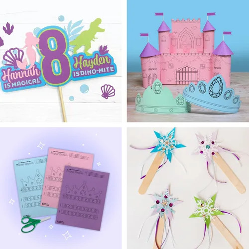 Miniatura 8 de PrintWorks Fantasy Land - Papel de cartulina de 8.5 x 11 pulgadas, 200 hojas, 5 colores surtidos de fantasía, ideal para proyectos escolares