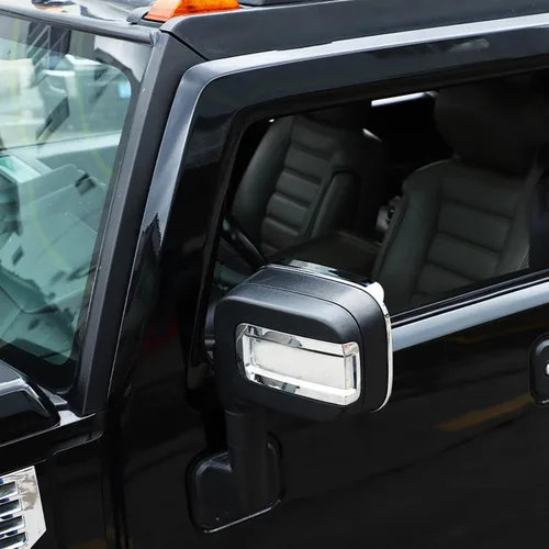 Miniatura 6 de Compatible con Hummer H2 2003-2009 - Espejo retrovisor de lluvia, espejo retrovisor, cejas de lluvia para accesorios Hummer H2 2003-2009 (negro)