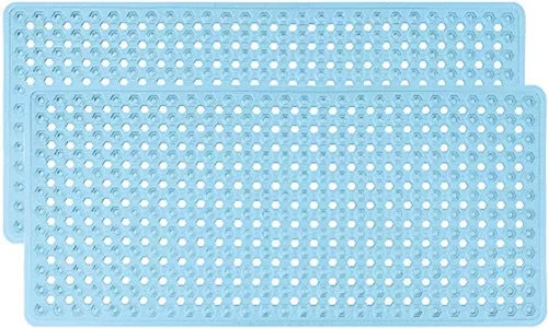 Miniatura 35 de GORILLA GRIP Alfombrilla para bañera patentada, lavable a máquina, con ventosas y orificios de drenaje para mantener las bañeras limpias, suave