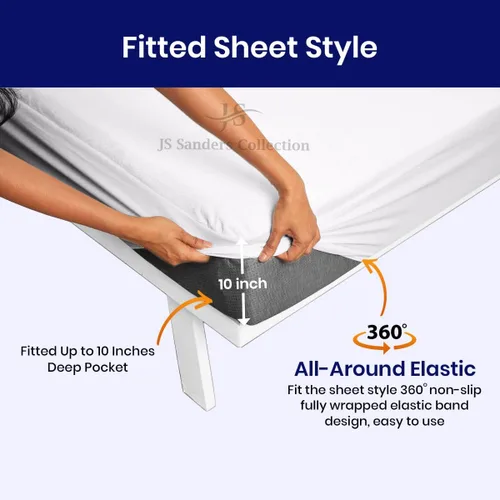 Miniatura 4 de Protector de colchón XL V Berth, estilo ajustado, algodón de rizo ultra suave, 100% impermeable, protector de colchón XL V, ultra suave