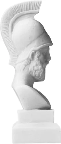 Miniatura 5 de Pericles, líder de la democracia ateniense, escultura de estatua de alabastro fundido