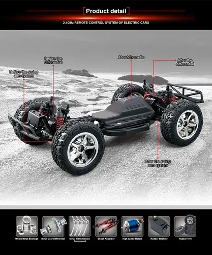 Miniatura 4 de Coche RC a escala 1:12 Desert Buggy de alta velocidad 30 MPH+4x4 Autos de carreras rápidas RTR Racing 4WD Energía eléctrica 2.4 GHz Radio Control