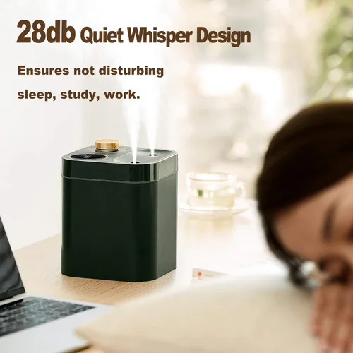 Miniatura 4 de Humidificador portátil inalámbrico para plantas, 27.1 fl oz, funciona con pilas, pequeños humidificadores de niebla fría para hasta 8 horas, Verde