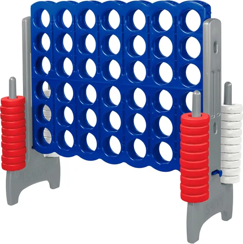 Juego gigante 4 en una fila: juegos de patio al aire libre de 3.8 pies de altura para adultos y niños, juego de césped estilo conecta con 42