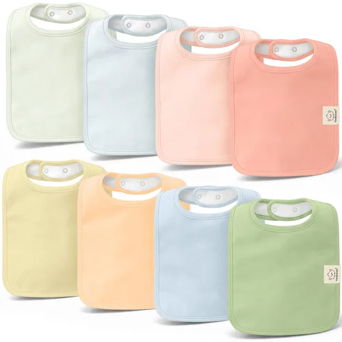Miniatura 18 de KeaBabies Paquete de 8 baberos orgánicos para bebés para niños y niñas - Baberos súper absorbentes de algodón para bebé niña y niño, baberos