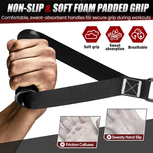Miniatura 4 de HPYGN Bandas de resistencia, bandas de ejercicio para entrenamiento, bandas de entrenamiento para hombres, banda de fitness con asa, anclaje