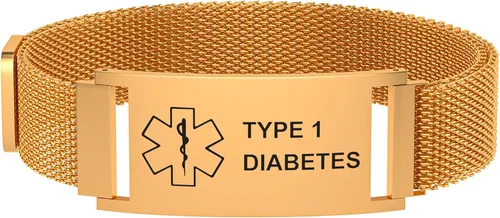 Miniatura 7 de Pulsera de alerta médica para mujeres y hombres, pulsera ajustable con identificación de alerta médica para epilepsia diabética D.N.R marcapasos