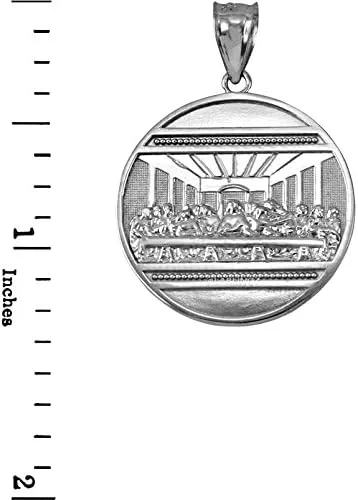 Miniatura 4 de LA BLINGZ Colgante de plata de ley para la última cena, M, Plata