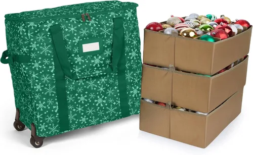 Miniatura 41 de Covermates Keepsakes Bolsa de almacenamiento ajustable para adornos, poliéster resistente, separadores acolchados y bandejas FlexGrid, organizador