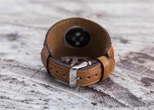 Miniatura 6 de VENOULT - Correa de cuero genuino para Apple Watch de 1.929 in a 1.496 in para Watch Series 11-1, hombre o mujer 1.772 in, 1.732 in, 1.614 in, 1.575