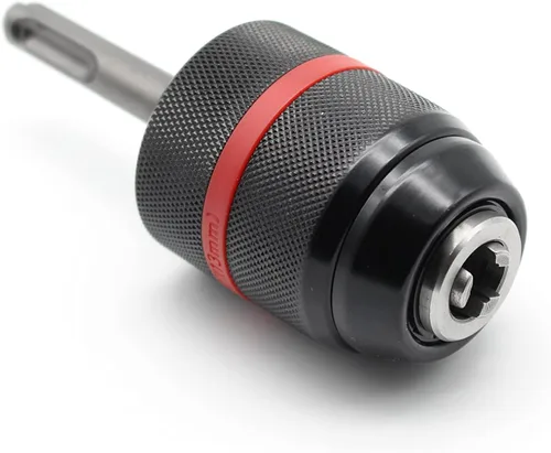Miniatura 5 de TMAX Adaptador de mandril sin llave de plata vástago hexagonal de 1/4 pulgadas a broca convencional o microtamaño 1/32 pulgadas a 1/4 pulgadas
