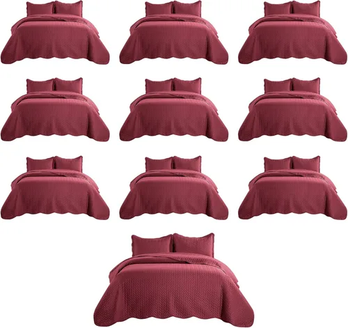 MOONLIGHT20015 Juego de ropa de cama individual (68" x 86") – Paquete a granel de 10 al por mayor para hoteles, dormitorios de invitados y Airbnbs –