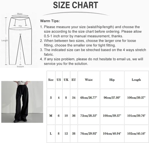 Miniatura 3 de Timbrigte Womens Casual Cut Out Striaght Leg Pants High Waist Solid Work Cargo Work Pants