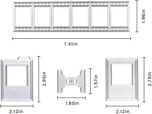 Miniatura 2 de Troqueles de corte de película, plantillas de metal, herramienta de grabado en relieve, troqueles para hacer tarjetas, álbumes, álbumes de recortes