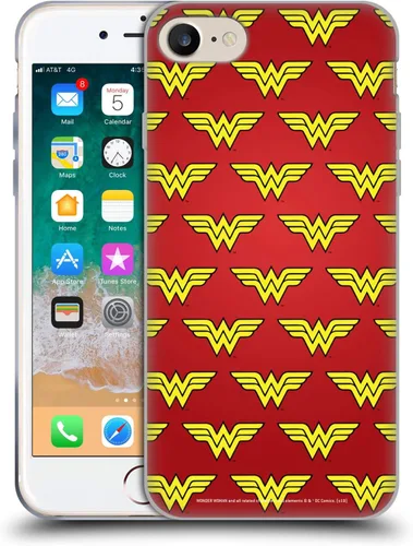 Miniatura 147 de Head Case Designs Funda de gel suave con licencia oficial de Wonder Woman DC Comics Classic Logos compatible con Apple iPhone 7 Plus/iPhone 8 Plus