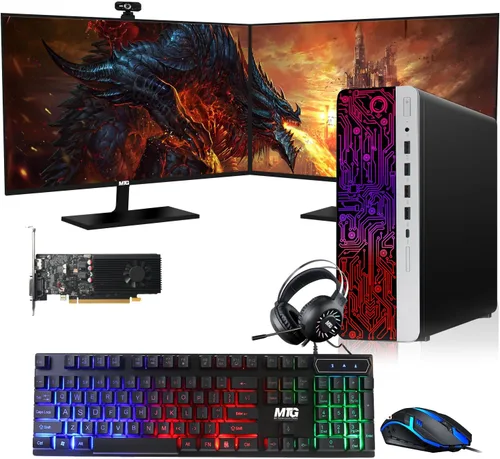 Miniatura 18 de TechMagnet PC de escritorio HP G3 para juegos, Intel Core i7 6ª generación, gráficos RX 550, 16 GB de RAM, SSD de 1 TB Disco duro de 2 TB, monitor