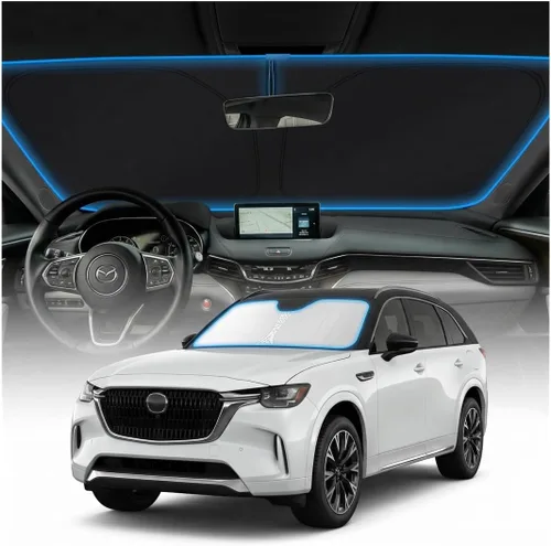 Miniatura 92 de Cubierta para parabrisas para BMW X1 E84 – Ajuste personalizado X1 E84 Accesorios 2016-2024 2025 Parasol plegable protección UV y escudo térmico