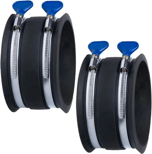 Miniatura 3 de POWERTEC 70281 - Manguito flexible para control de polvo con abrazaderas de acero, 6 pulgadas (paquete de 2)