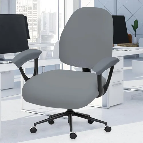 Miniatura 50 de Fundas elásticas para asiento de silla de oficina de escritorio - Funda universal de spandex para silla de computadora - Fundas removibles lavables