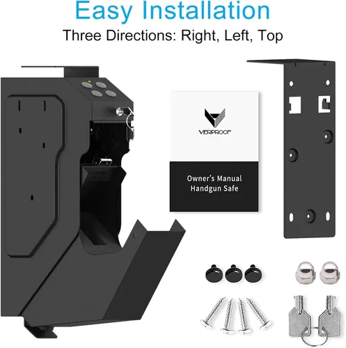 Miniatura 8 de VERPROOF - Caja de seguridad para armas de fuego, acceso rápido para pistolas, caja de seguridad para pistolas de mano con apertura, seguridad