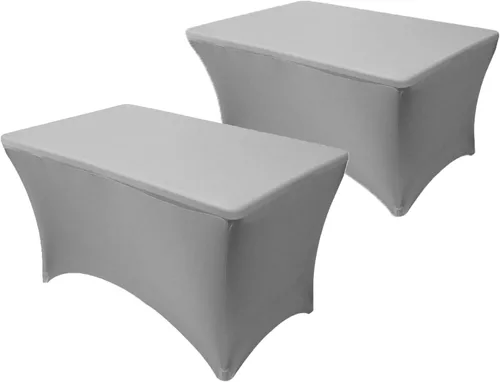 Miniatura 24 de YOUR CHAIR COVERS - Paquete de 2 manteles de mesa elásticos de elastano para mesas rectangulares de 6 pies, 72 pulgadas de largo x 30 pulgadas