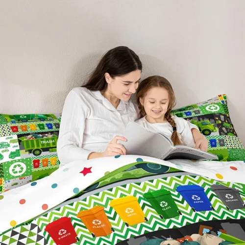 Miniatura 2 de Juegos de Edredón de Bombero Tamaño Twin para Niños, Adultos y Adolescentes, Juego de Ropa de Cama con Patrón de Insignia de Bombero y Llama
