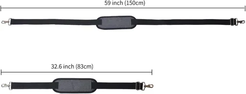 Miniatura 9 de JAKAGO Correa de hombro de repuesto de 61 pulgadas, correa acolchada larga para bolsa de lona, cinturón de hombro ajustable universal