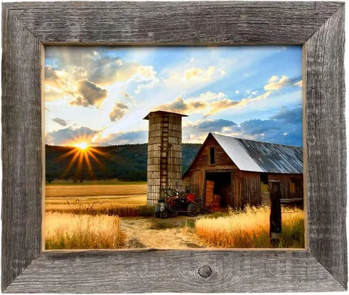 MyBarnWoodFrames Homestead - Marco de fotos de madera de granero recuperada de 4 x 6 pulgadas (ancho del marco de 1.5 pulgadas)
